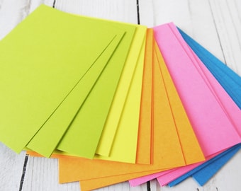 ATC Blanks, Neon Cardstock, Artist Trading Card Supplies, ACEO Supplies, 50 count