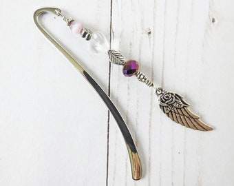 Wing Bookmark, Literary Gifts, Bookworm Gifts, Gifts for Readers, College Student Gift, Reading Gifts, Handmade Bookmark