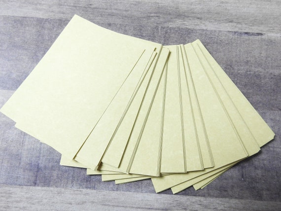 Hand-Cut ACEO Blanks, Aged Gold Parchment Paper, 60 count