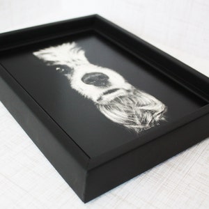 Springer Spaniel Fine Art, Original Drawing in Scratchboard image 3