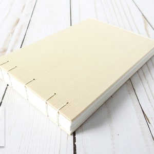 Handmade Wooden Watercolor Sketchbook: Coptic Stitch Journal