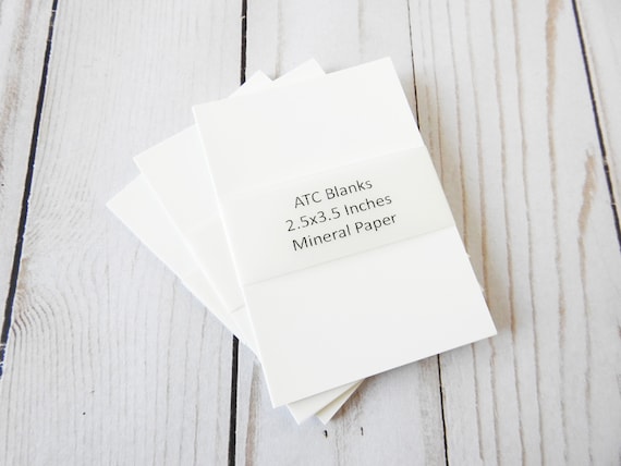 Brand New ATC Blanks 2.5 x 3.5 ins PACK of 50 x WHITE ACEO ARTIST TRADING CARD