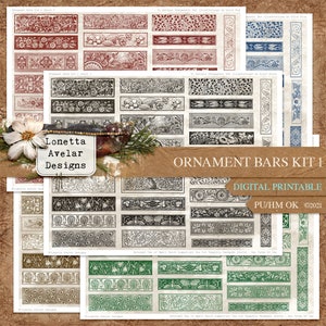 Collage Ephemera Junk Journal Printable Kit