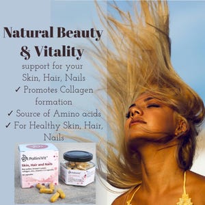 Collagen Supplement for Natural Beauty Support: Bee Pollen, Collagen, Zinc & Vitamin C