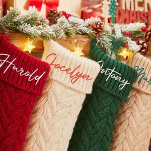 Custom 2025 Family Christmas Stocking,Embroidered Christmas Stocking,Monogram Stocking,Holiday Decor Gift,Christmas Decor,Christmas Gift