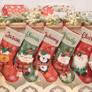 Personalized Family Christmas Stocking,Christmas Stocking with Name,Monogram 3D Christmas Stocking,Christmas Decor,Christmas Gift for Family