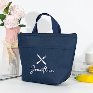 Custom Thermal Lunch Tote,Insulated Food Bag,Lunch Box Handbag,Monogrammed Lunch Bag,Work Lunch Tote with Name,Gift for Adult and Worker