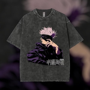 Anime Jujutsu Kaisen Gojo Satoru T-shirt lavate Ryomen Sukuna T-shirt grafiche Harajuku in cotone, regalo per fan di anime, regalo per la nostalgia dell'infanzia.