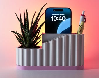 The Keeper, un organizador de escritorio moderno y minimalista con tecnología NFC integrada.