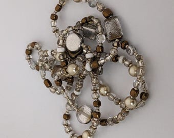 Handmade Necklace, Czech Glass, and Swarovski Glass Pearls