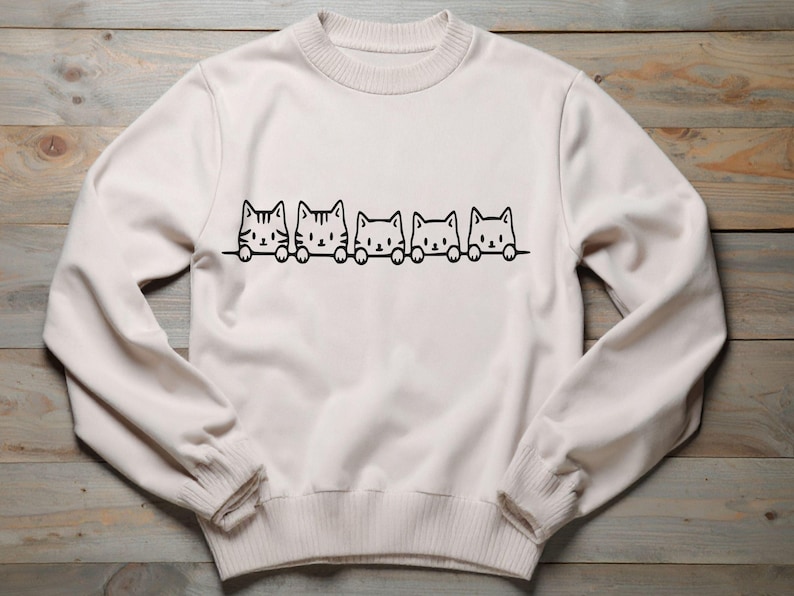 Cute Cats Line Divider SVG Bundle, Cat Divider SVG PNG, Kawaii Cat ...