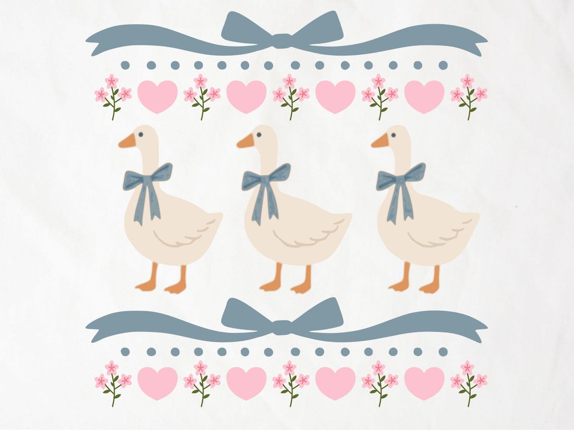 Blue Ribbon Goose PNG, Blue Ribbon Goose Png, Retro Goose Sublimation ...