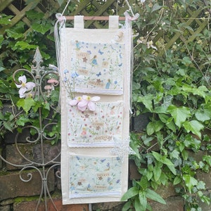 Garden flower fairy hanging pocket organiser storage