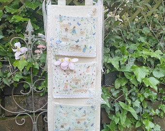 Garden flower fairy hanging pocket organiser storage