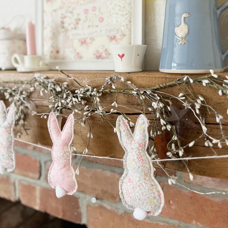 Liberty print bunny garland image 3