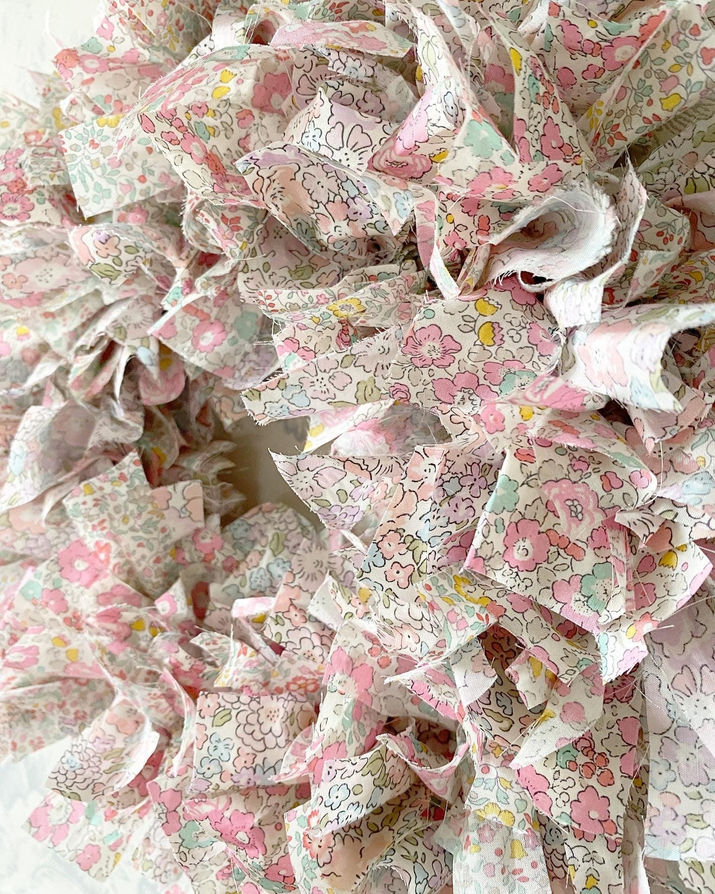 Liberty Fabric Rag Wreath - Made to Order - Etsy