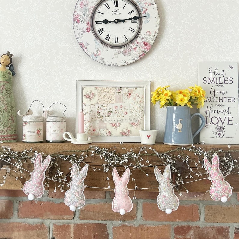 Liberty print bunny garland image 1