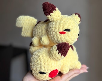Sleeping Pika + Ball Amigurumi digital pattern