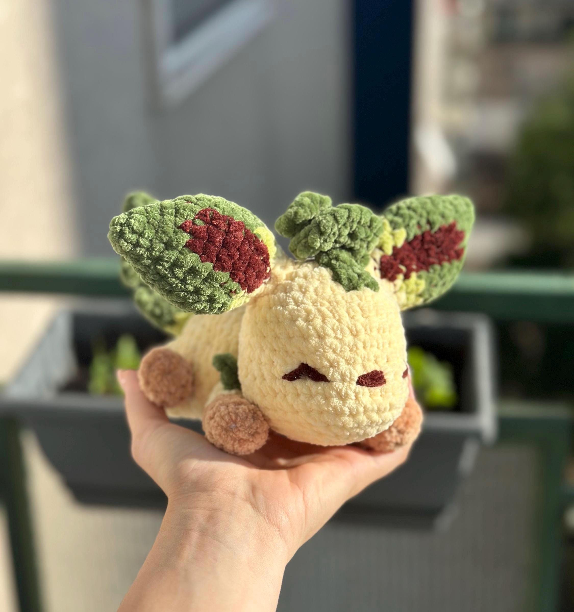 Sleeping Leaf evolution Amigurumi digital pattern