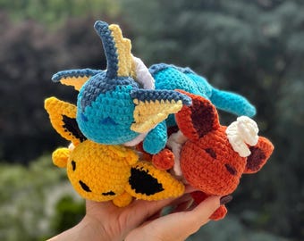 KANTO BUNDLE Sleeping evolutions Amigurumi digital patterns (3 patterns)