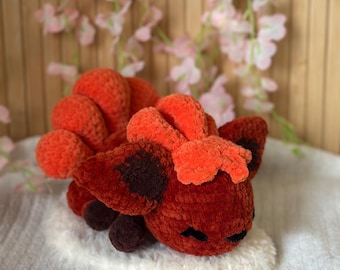 Digitaal amigurumi-patroon van slapende vuurvos