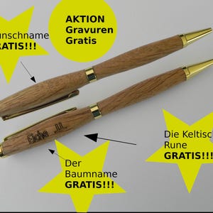 Die Energie des keltischen Baumkreis in deinen Händen   AKTION!!! Holzkugelschreiber mit Gratisgravur, Ein persönliches Geschenk,