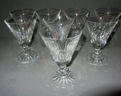 Waterford Ireland Irish Crystal 8 Water Glasses Cut in Colleen Claret Pattern