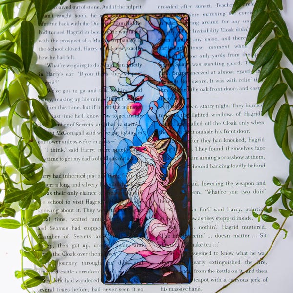 Zakładka do witrażu Fantasy Fox: Lis, Los, Jabłko
