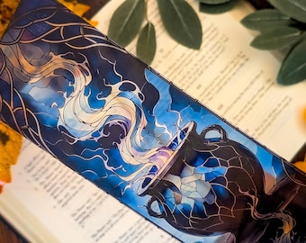 Cauldron Bookmark in Stained Glass Style: Transparent Witchy Halloween