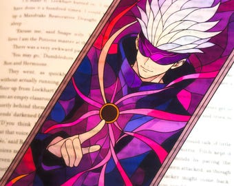 Gojo Satoru Stained Glass Bookmark: JJK Anime Inspired Reading Accessory