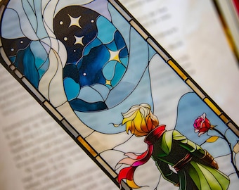Little Prince Bookmark: Stained Glass Style Book Lover Gift