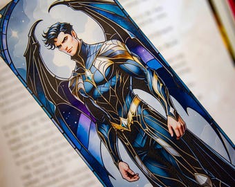 Stained Glass Style Bookmark: Night Court Fantasy Art