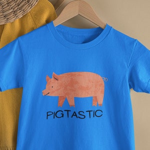 Kids Pigtastic Pig Lover Tee, Kid&#39;s Piggy Shirt, Pink Piggy Shirt for Kids, I Love Pigs Kid&#39;s Shirt, Kid&#39;s Pig Farm Life Shirt, Pig Shirt
