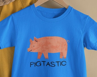 Pigtastic Pig Lover Kids Tee, Piggy Shirt