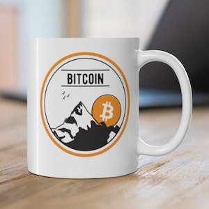 Bitcoin Mountain Sunrise Nature of Crypto Ceramic Mug 11oz