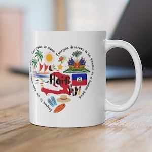 Help for Haiti Mug, Prayers for Haiti Mug, Haitian Refugee Mug, Everyone Deserves to Be Treated as a Human, Hope Gives Us Life, Haiti Mug