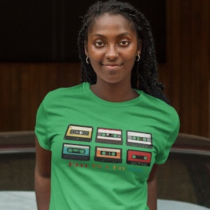 Make Me a Mix Tape Retro Cassette Tape Shirt Unisex Jersey Short Sleeve Tee