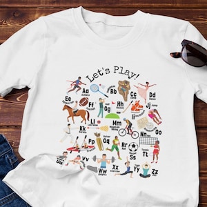 P.E. Teacher Alphabet Tee, P.E. Teacher Shirt, P.E. ABC Tshirt, Health Teacher Alphabet Shirt, Physical Education Tee, Health Teacher Gift