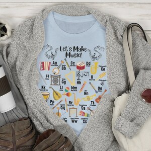 Music Teacher Alphabet Tee, Let&#39;s Make Music Teacher Shirt, Music ABC Tshirt, Teacher Alphabet Shirt, Music Teacher Tee, Music Teacher Gift