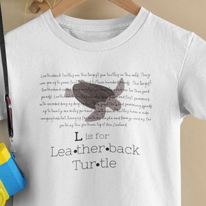 L is for Leatherback Turtle A-Z Animal Alphabet Educational ABC Toddler Shirt 2T-6T Toddler Jersey Tee