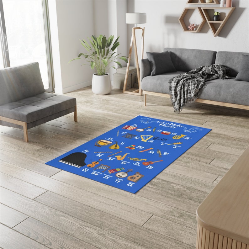 Music Alphabet Classroom Rug, Kids' Music ABC Rug, Musical Instruments Alphabet Rug, Music Class Alphabet Rug, Elementary Music ABC Rug image 7