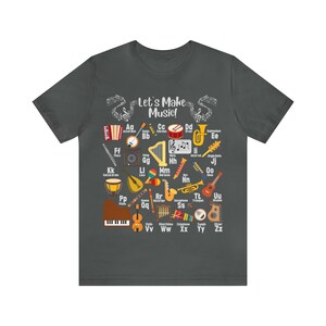 Elementary Music Teacher Shirt, Music Alphabet Teacher Tee, High School Music Teacher Gift, Instrument Alphabet Tshirt, Music Teacher Gift