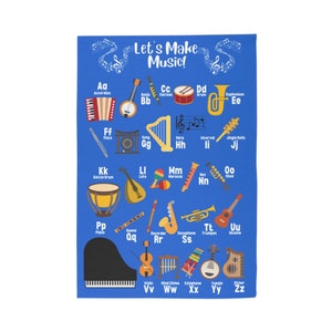 Music Alphabet Classroom Rug, Kids' Music ABC Rug, Musical Instruments Alphabet Rug, Music Class Alphabet Rug, Elementary Music ABC Rug image 2