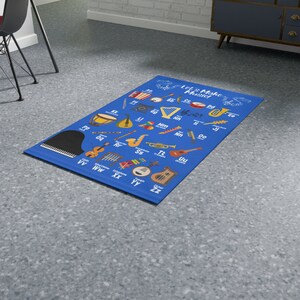 Music Alphabet Classroom Rug, Kids' Music ABC Rug, Musical Instruments Alphabet Rug, Music Class Alphabet Rug, Elementary Music ABC Rug image 6
