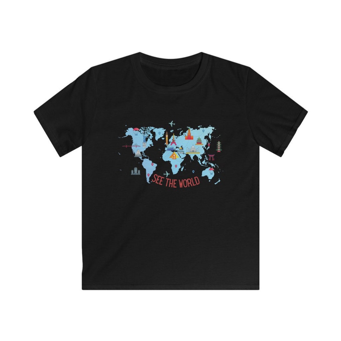 See the World Shirt, Kid's Geography Shirt, Kid's World Map Shirt ...