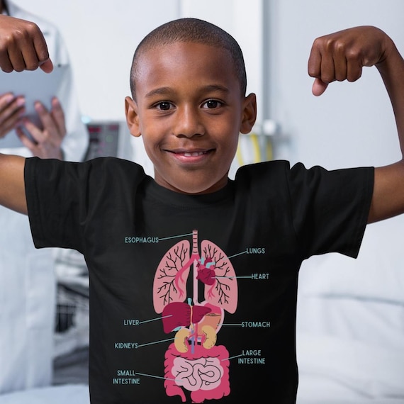 Inside My Body Kid's Science Shirt, Body Organs Science Shirt for Kids, Look Inside My Body Anatomy Tee for Kids