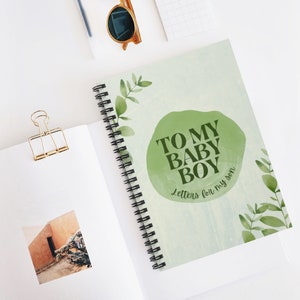 A mi bebé bebé carta diario baby shower regalo para nueva mamá plantas de acuarela cartas a mi hijo