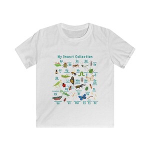 Kinderen Bug alfabet shirt, mijn Bug collectie Tee, insect alfabet tshirt, Kid's Bug ABC shirt, Kid's terug naar school alfabet T-shirt, bug shirt afbeelding 3