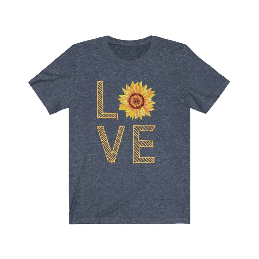 I Love Sunflowers Shirt Sunflower LOVE Shirt Ukraine - Etsy UK