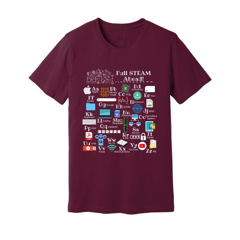 Technology Teacher Alphabet Shirt, STEAM Classroom Teacher Shirt, Computer Science Teacher Shirt, Elementary Tech Teacher Shirt, STEM Shirt image 4